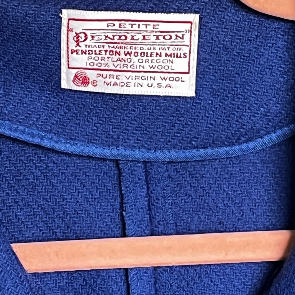 Pendleton Blue Virgin Wool Button Front Long Slee… - image 2